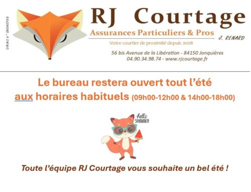 Eté 2025 : le bureau reste ouvert aux horaires habituels